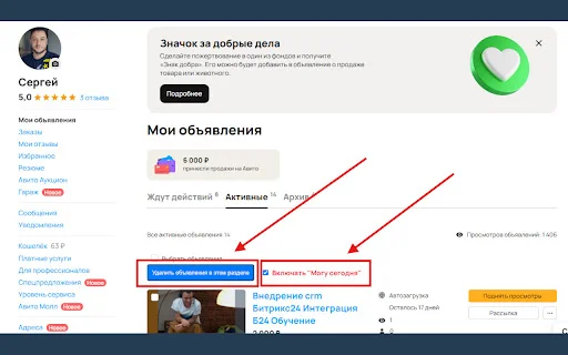 Ekstensi Avito Analytics oleh Bananlab: Kelola Iklan Lebih Efektif - Screenshot 4