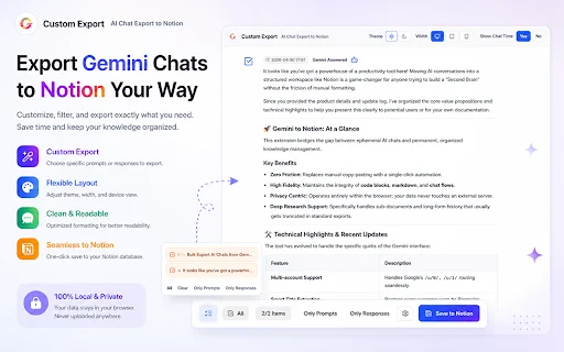 Ekspor Chat Gemini ke Notion – Sinkronisasi Otomatis & Cepat - Screenshot 2
